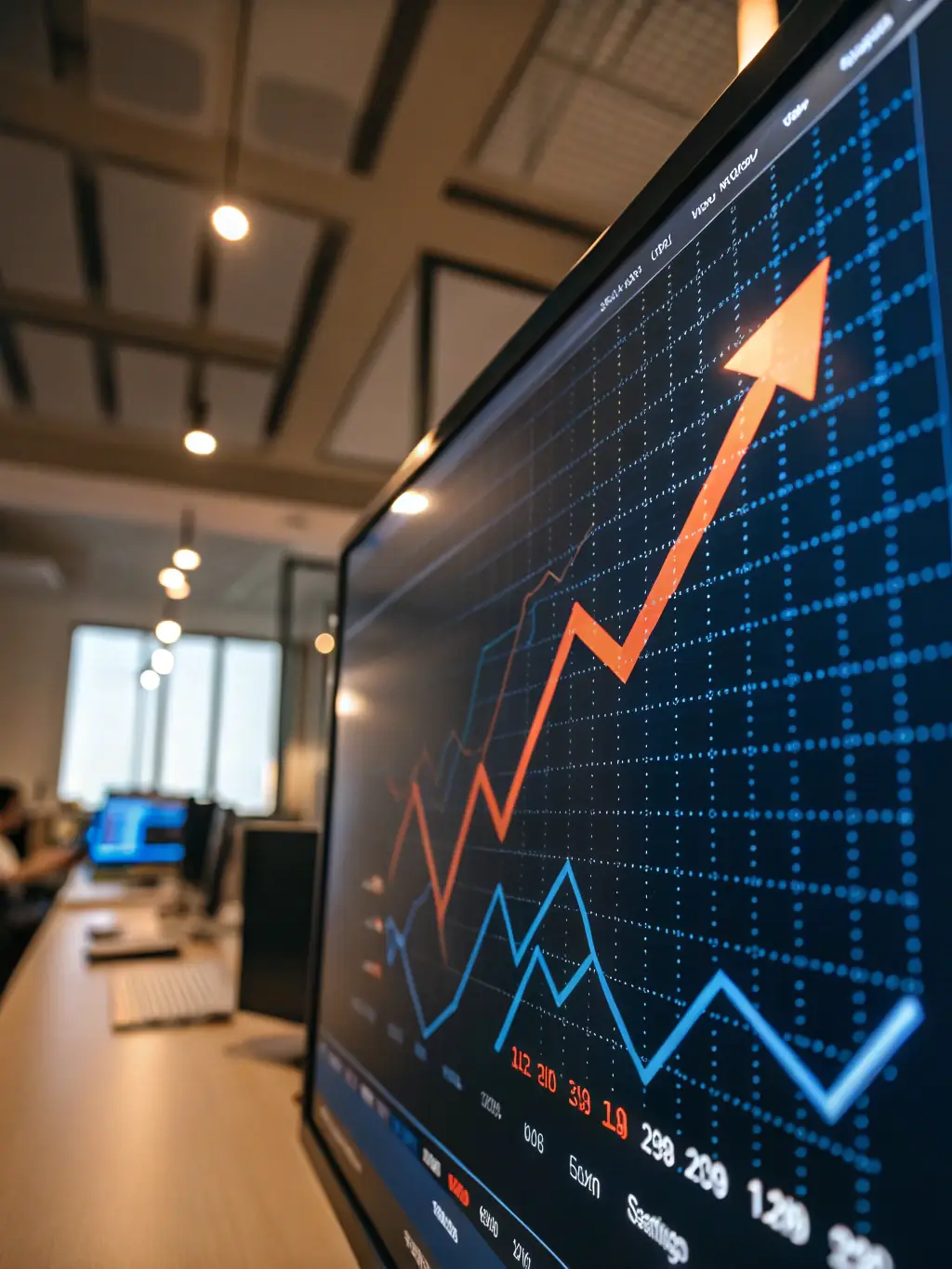 A graph showing an upward trend in financial performance, illustrating the benefits of using SaqePayments.com's solutions.
